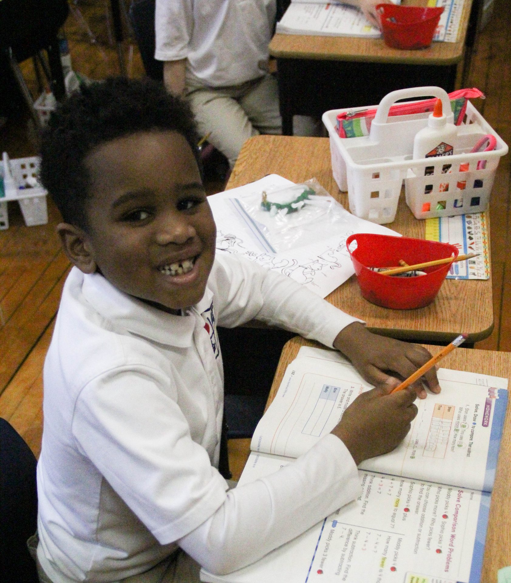 A young Black male student